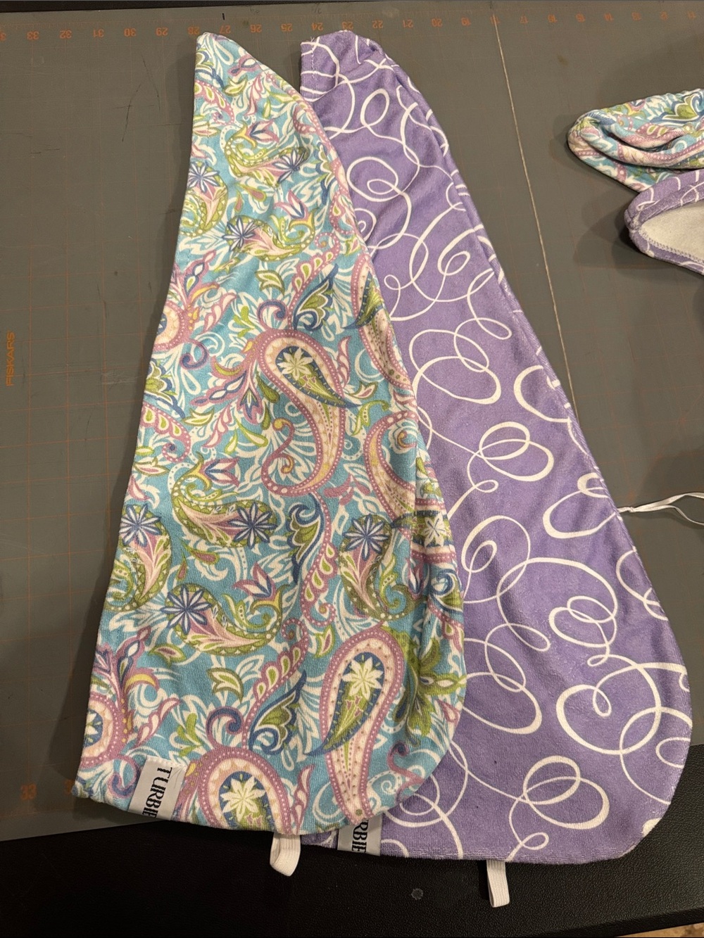 Turbie Twist Towel - Pastel Paisley & Lavender Swirl 2pak